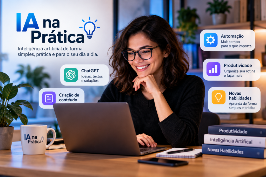Sobre o IA na Prática: inteligência artificial para produtividade, automação, criação de conteúdo e novas habilidades